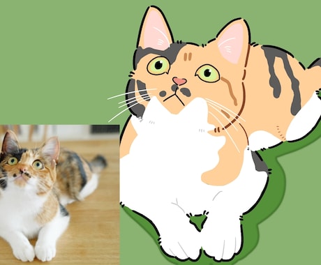 大切なペットのお写真をイラストにします シンプルで可愛らしいイラストに仕上げます！ イメージ2