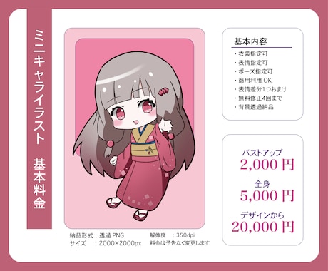 商用利用可！かわいいミニキャラ描きます グッズ・LP・Vtuber・チラシ用に イメージ2