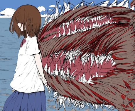 幅広い用途で他に無いイラストを描きます 商用OK！他には無い絵柄、世界観で女の子やモンスター描きます イメージ2