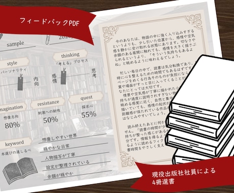 心理学×選書＝いまの読書の相性、言葉にします フィードバックPDF＋現役出版社社員による4冊選書 イメージ1