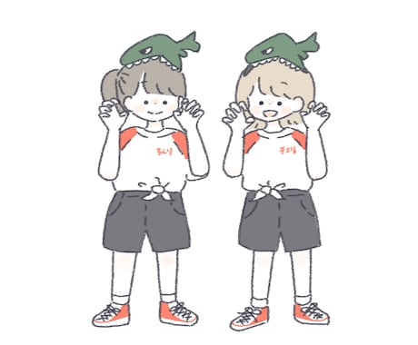 ほっこり可愛いイラスト　作成いたします アイコンやプレゼント用等のイラストオーダー承ります！ イメージ2