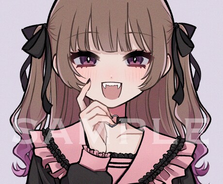 SNSのアイコンを描きます かわいい/かっこいい/病み系などさまざま対応可能◎ イメージ2