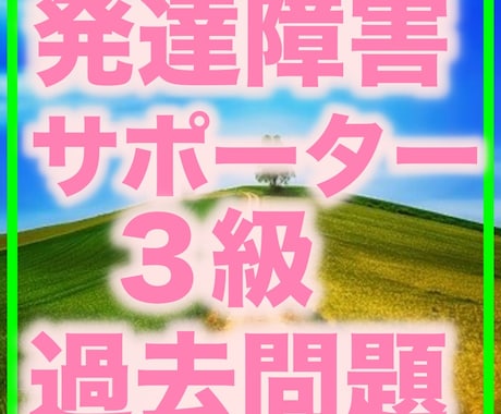 発達障害学習支援サポーター認定試験過去問教えます 発達支援サポーターの過去問、対策問題を提供します。 イメージ1
