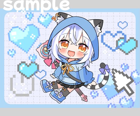 萌えカワイイ！Live2dアニメーション制作します Vtuberさんの待機画面・EDなどに！ふわふわ動かします！ イメージ2