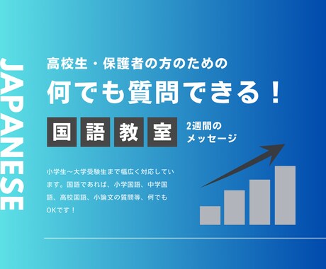 5日間、国語に関する質問、学習相談をお受けします 小学生の日常学習〜大学受験国語まで。小論文執筆伴走にも対応 イメージ1