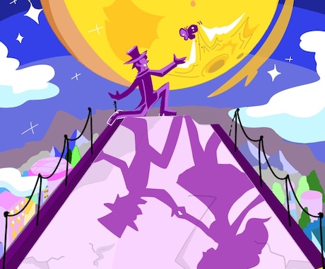 ちょっぴり毒を感じる1枚絵を描きます ビビッドカラー寄り。挿絵や動画等のイラストに… イメージ1