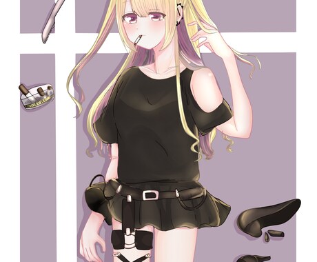 ご希望の構図等で夢絵をお描き致します ふんわりとした絵柄で治安悪めのイラストから平和なイラストまで イメージ2