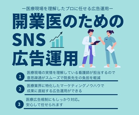 広告代行承ります 初めてのSNS広告も安心!制作〜運用まで丸ごとお任せください イメージ1