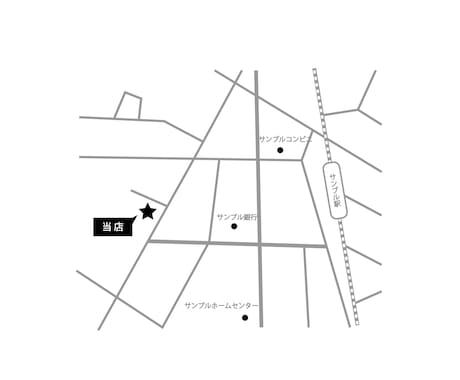 可愛くてシンプルな分かりやすい地図を作ります 修正対応Ok・住所だけでも作成可能 イメージ2