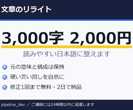 文章を読みやすい日本語に直します イメージ1