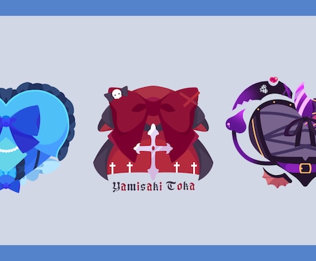 VTuberさん向け！シンボルロゴ制作します 商用利用込み！モチーフをぎゅっと詰め込んだロゴ制作します！ イメージ2