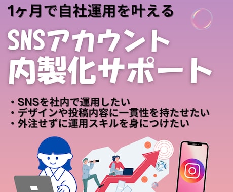 インスタ/X 自社運用できる体制を1ヶ月で整えます 【内製化】初期設計＋テンプレ＋AI活用＋並走サポート付き イメージ1