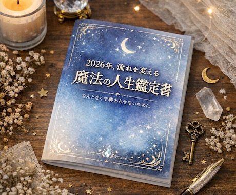 魔法の人生鑑定書:2026年の流れを変えます 不安な私でも、無理せず人生を進めるための「今年の地図」 イメージ1