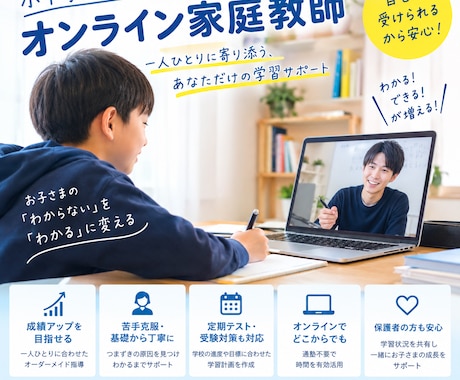オンラインで小中学生の数学英語教えます イメージ1