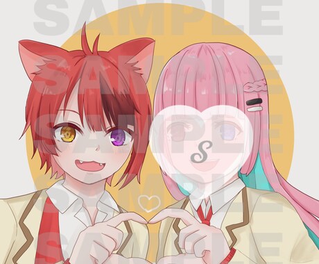 有償イラスト・夢絵・アイコン・ヘッダー等描きます 不可能な構図やシチュ等ありません。動物等何でもかけます。 イメージ2