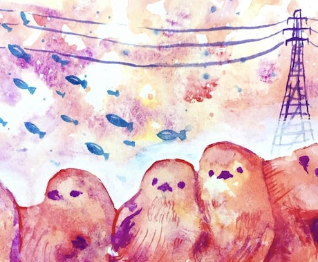 ご自身で飼われているペットの似顔絵を描きます 元気の出る色合いで、ペットの似顔絵を描かせていただきます！ イメージ2