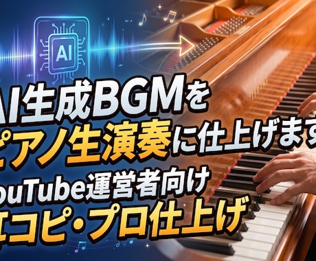 AIで作ったBGMをピアノアレンジします!!ます イメージ1