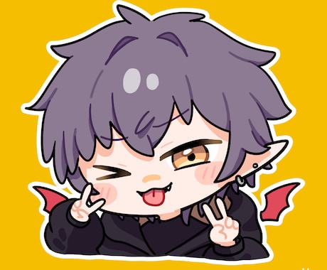 パッと目を引く可愛いちびキャラ・ミニキャラ描きます 配信・SNS・グッズに◎商用利用込みで活動を応援します！ イメージ2