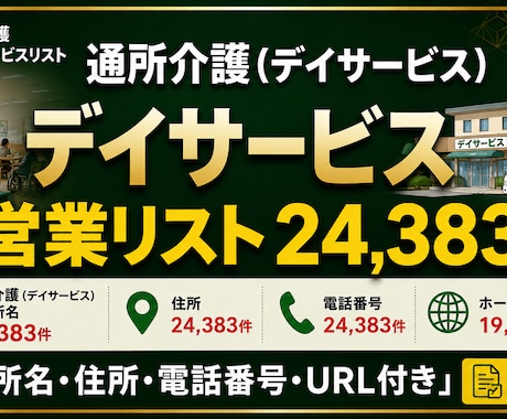 通所介護_デイサービスリスト24383件提供します イメージ1