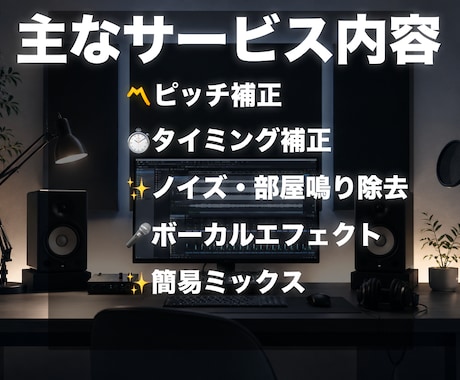 ボーカルの自然なピッチ・タイミング補正をします 歌ってみた・オリジナル曲歓迎！自然な仕上がりを心がけます！ イメージ2