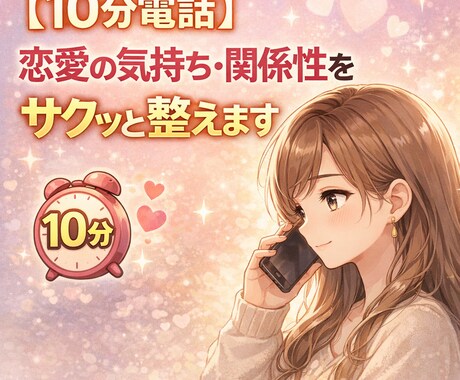 10分電話／恋愛の気持ち・関係性サクッと整えます 「今どうなってる？」を、10分で分かる言葉に イメージ2