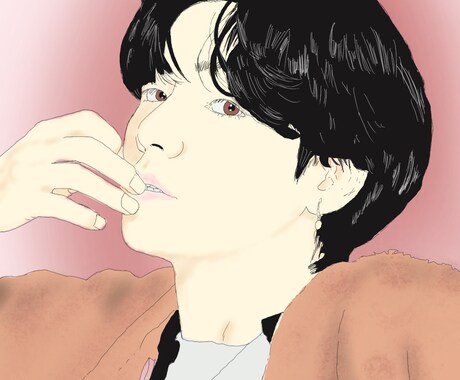 お写真から似顔絵イラストを描きます iPadを使って写真データから似顔絵を即行で描きます。 イメージ1