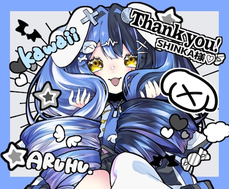 動画、配信用イラスト制作します アニメタッチのイラストで配信や動画を魅力的にみせます！ イメージ1