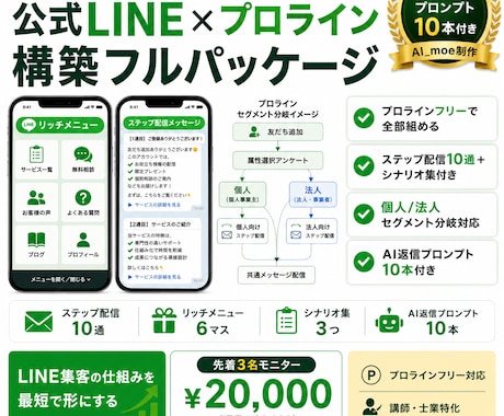 講師・士業の公式LINE構築をフル代行します プロライン構築×AI返信プロンプト10本付き イメージ1