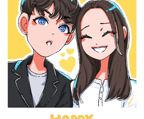 二次元キャラクター似顔絵描きます イメージ1