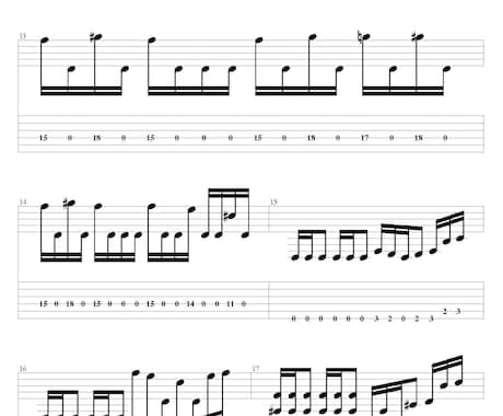 ギターの TAB譜作ります ドロップチューニングのTAB譜を求める方へ イメージ2
