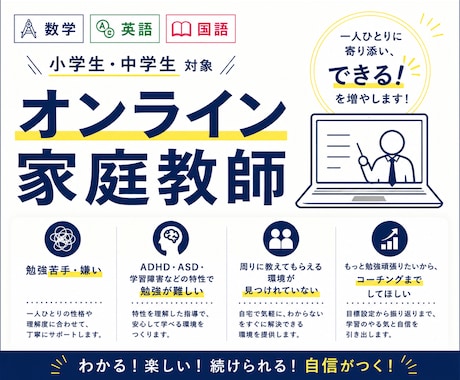 小学生中学生へ数学英語国語教えます イメージ1