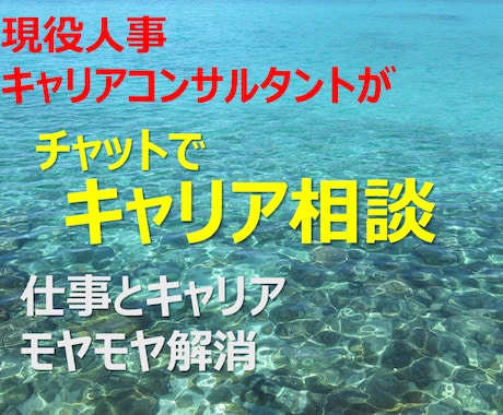 チャットでキャリア相談：2週間承ります 現役人事・キャリアコンサルタントがモヤモヤ解消します イメージ1