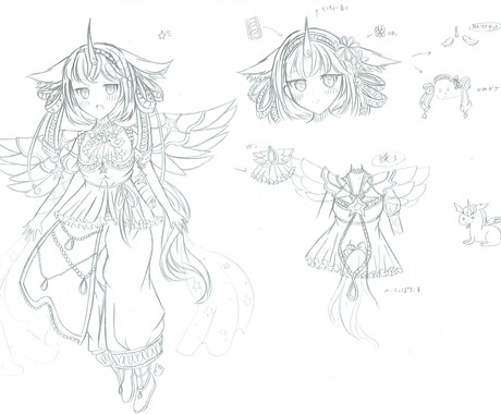 キャラクターデザイン(女性絵のみ)承ります フリーゲーム等のキャラクターデザインが必要な方へ イメージ2