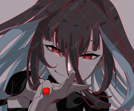 シンプルでカッコイイイラスト制作いたします 歌ってみたに使える安価でクオリティの高いイラスト制作します イメージ2