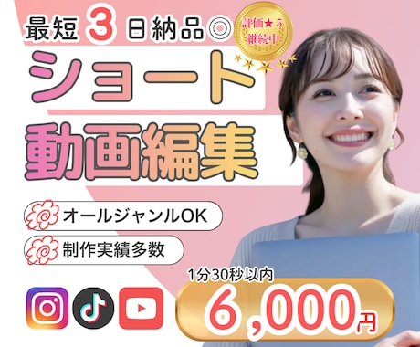 最短３日◎実績多数！リール・ショート動画編集します 視聴維持率UP！最後まで見られる動画に仕上げます｜丁寧対応◎ イメージ1