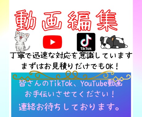 TikTok、YouTube動画の編集いたします 丁寧かつ迅速にTikTok、YouTube動画編集いたします イメージ1