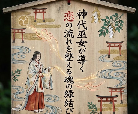 神代巫女が導く 恋の流れを整える魂の縁結びします 恋における魂の位置を整え自然なご縁の流れへ導きます イメージ1