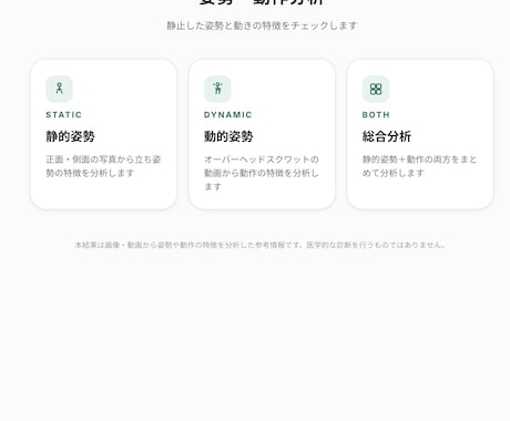 整体院向け、姿勢・動作分析Webアプリを提供します 「撮る・分析する・伝える」を、ひとつのWebアプリで。 イメージ2