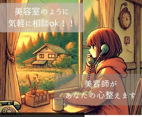 あなた専属の美容師カウンセラー心もスッキリ整えます 「誰かに聞いてほしい…」その気持ち、美容師の私が受け止めます イメージ2