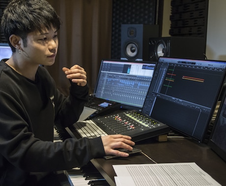 初回限定割引。完全プロクオリティの楽曲制作します TV,ラジオなどメディア掲載あり。大手スタジオと提携。 イメージ1