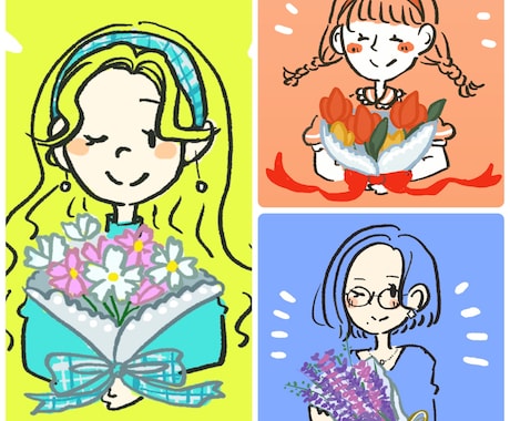 サンプル増！アイコン向けゆるタッチイラスト描きます SNSアイコンや挿絵などに。シンプルでゆるタッチイラストです イメージ2