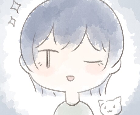ふんわりかわいいアイコン制作します 水彩風のふんわりとしたイラストを描きます イメージ2
