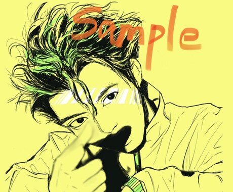 期間限定★シンプルでオシャレな似顔絵を描きます お好きな色で彩色できます(ビジネス・SNSアイコン) イメージ2