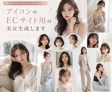 美容アパレル向けAIモデル画像を高品質で生成します 撮影不要！イメージに合わせたAIモデル画像を制作します イメージ2