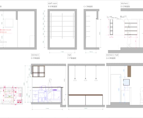 店舗・住宅の図面作成をいたします 現役のインテリアデザイナーが図面作成を行います。 イメージ2