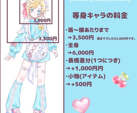 ポップで可愛いイラスト描きます アニメ調の絵でミニキャラから等身キャラまで描きます。 イメージ2