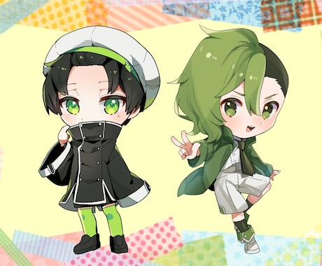 二次利用・商用利用◎ミニキャラ描きます 早く済ませたい方へ、迅速な納品いたします。 イメージ2