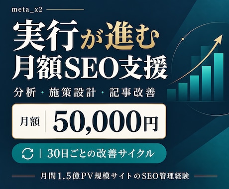 月額SEO支援で分析から記事改善まで伴走します イメージ1