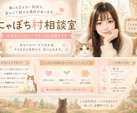 誰にも言えない辛さ優しく聞きます 否定しません。どんなお話でも安心して話せる場所です イメージ1