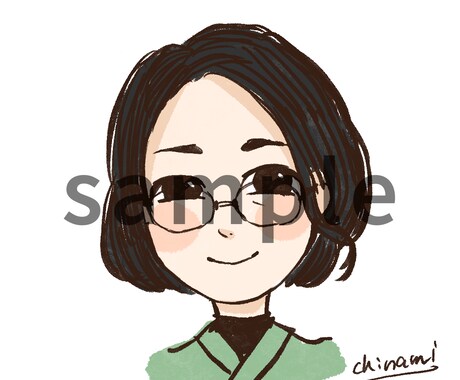 ご自身をミニキャラクターにした似顔絵を描きます かわいらしいデフォルメのミニキャラクターにします イメージ2